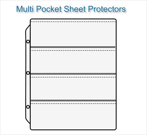 Bifold Fold Out Sheet Protectors (~11x17, Two Pockets)