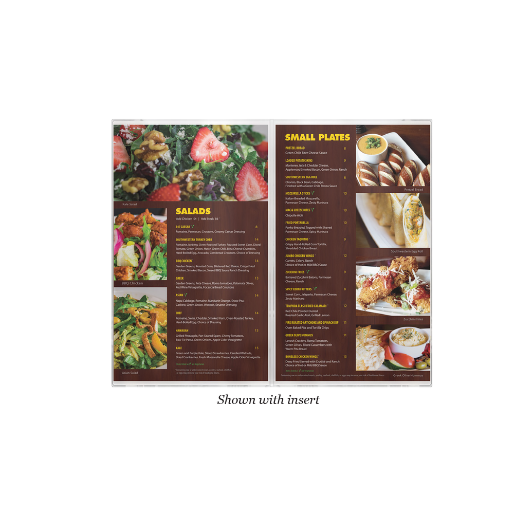 #100- 4 1/4 x 11 Vinyl Menu Covers