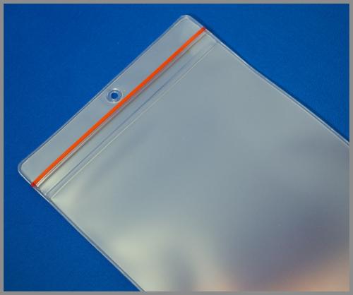 754zip - 5 3/4" x 9 5/8" Capacity - Ziploc Holder - Heavy Duty Vinyl - Redline Ziploc Closure