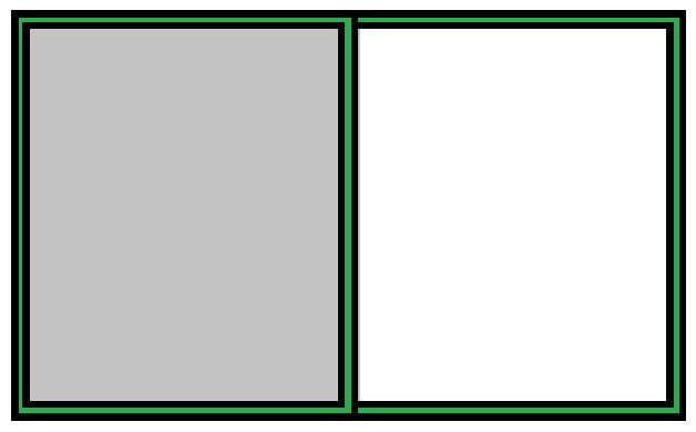 Double Panel with clear back panel (3 views)