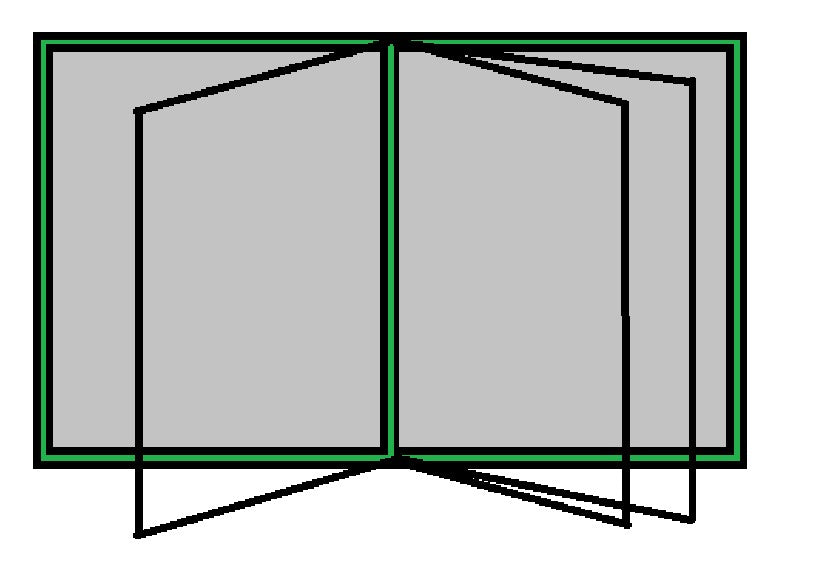 Five Panel Booklet Menu holder (8 view)