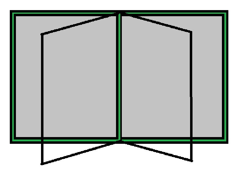 Quad Panel Booklet Menu Holder (6 view)
