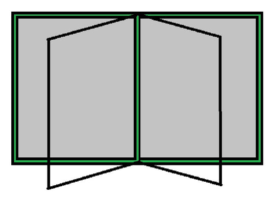 Quad Panel Booklet Menu Holder (6 view)
