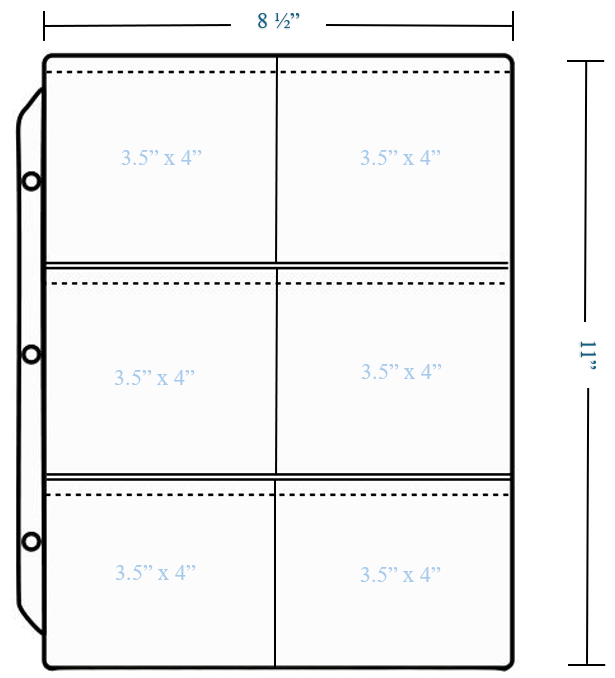 4 Pocket Sheet Protector - Pocket Capacity 5 1/4" x 4 1/4" - MC202