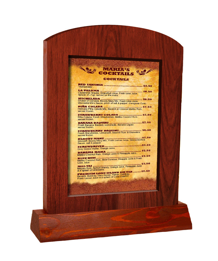 Wood Frame Table Tents