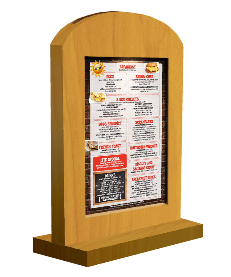 Wood Frame Table Tents